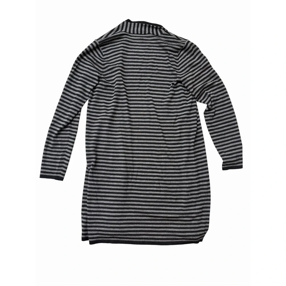 Eileen Fisher Cardigan XS 100% Merino Wool Striped Knit Sweater‎ Women's #YZ5-3